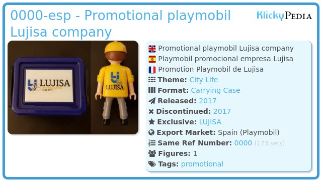 Playmobil 0000-esp - Promotional playmobil Lujisa company