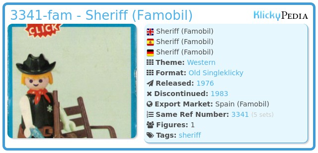 Playmobil 3341-fam - Sheriff (Famobil)