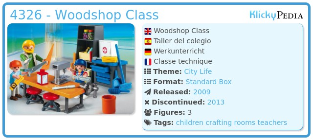 Playmobil 4326 - Woodshop Class