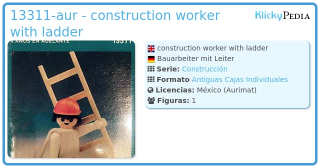 Playmobil 13311-aur - construction worker with ladder
