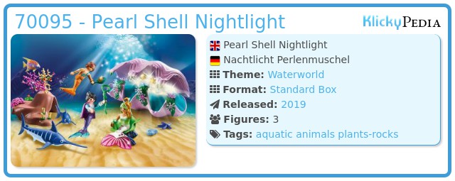 Produktiv indtryk enhed Playmobil Set: 70095 - Pearl Shell Nightlight - Klickypedia