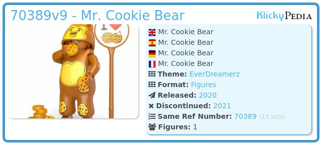 Playmobil 70389 Everdreamerz Mr Cookie bear in ungeöffneten Folienbeutel