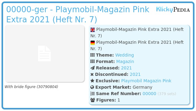 Playmobil 00000-ger - Playmobil-Magazin Pink Extra 2021 (Heft Nr. 7)