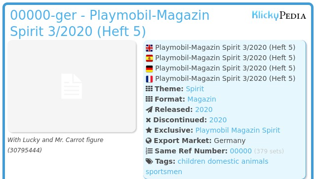 Playmobil 00000-ger - Playmobil-Magazin Spirit 3/2020 (Heft 5)