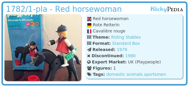 Playmobil 1782/1-pla - Red horsewoman