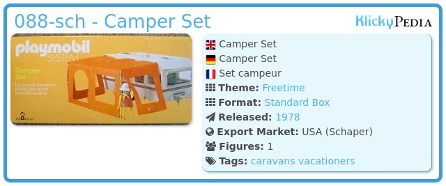 Playmobil 088-sch - Camper Set
