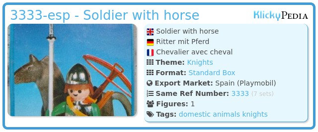 Playmobil 3333-esp - Soldier with horse