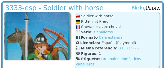 Playmobil 3333-esp - Soldier with horse