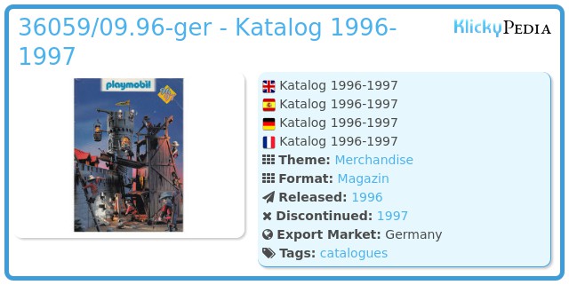 Playmobil 36059/09.96-ger - Katalog 1996-1997