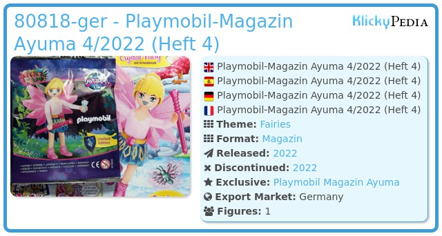 Playmobil 80818-ger - Playmobil-Magazin Ayuma 4/2022 (Heft 4)