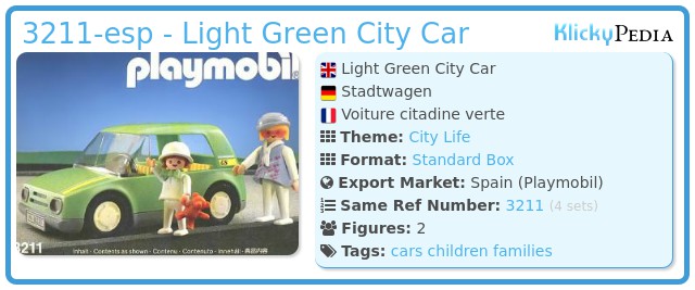 Playmobil 3211-esp - Light Green City Car