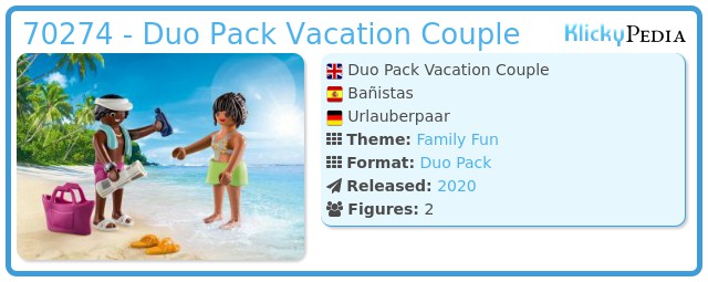 Playmobil 70274 - Duo Pack Vacation Couple