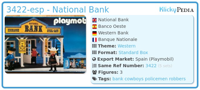 Playmobil 3422-esp - National Bank