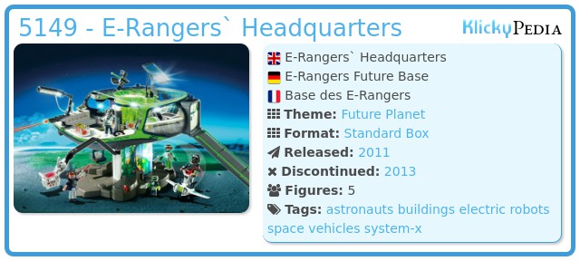 Playmobil 5149 - E-Rangers` Headquarters