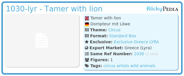 Playmobil 1030-lyr - Tamer with lion