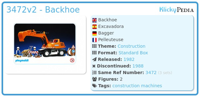 Playmobil 3472v2 - Backhoe