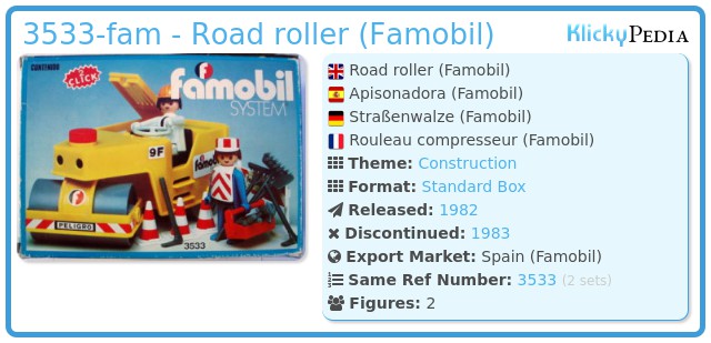 Playmobil 3533-fam - Road roller