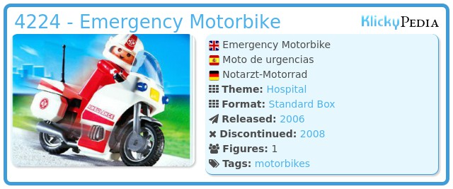 Playmobil 4224 - Emergency Motorbike