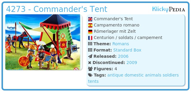 Playmobil 4273 - Commander's Tent