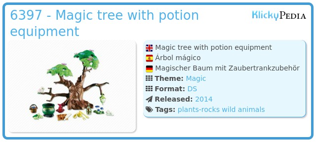 Playmobil Add On 6397 Magical Tree With Potion Accessories 