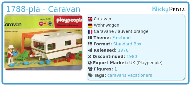 Playmobil 1788-pla - Caravan / orange awning