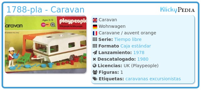 Playmobil 1788-pla - Caravan / orange awning