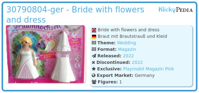 Playmobil 30790804-ger - Bride with flowers and dress