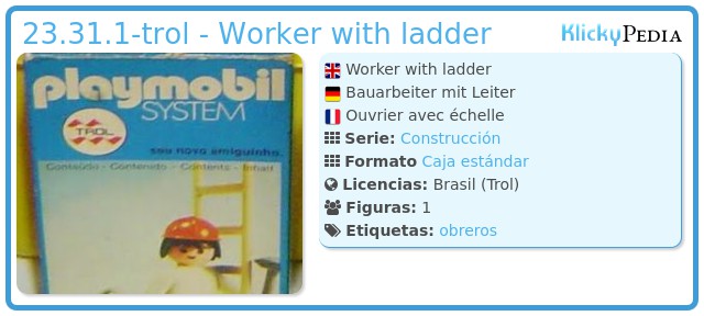 Playmobil 23.31.1-trol - Worker with ladder