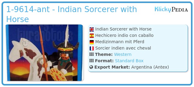 Playmobil 1-9614-ant - Indian Sorcerer with Horse