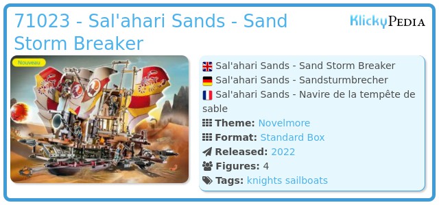 Playmobil 71023 - Sal'ahari Sands - Sand Storm Breaker