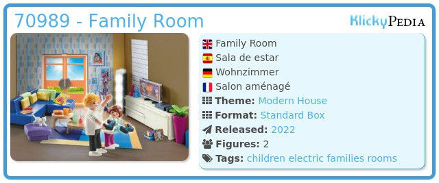 Playmobil Set: 70989 - Family Room - Klickypedia