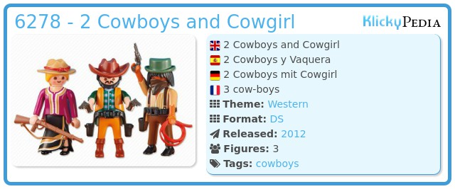 Playmobil 6278 - 2 Cowboys and Cowgirl