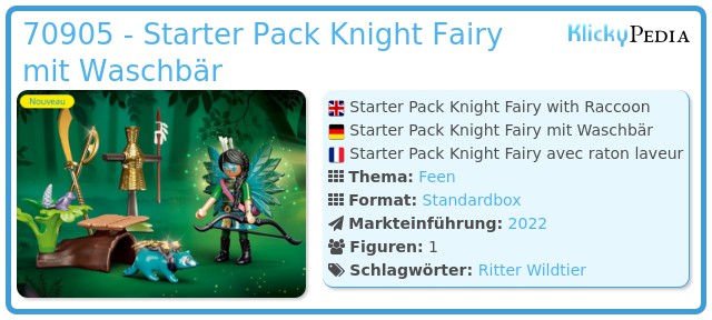 Playmobil 70905 - Starter Pack Knight Fairy mit Waschbär