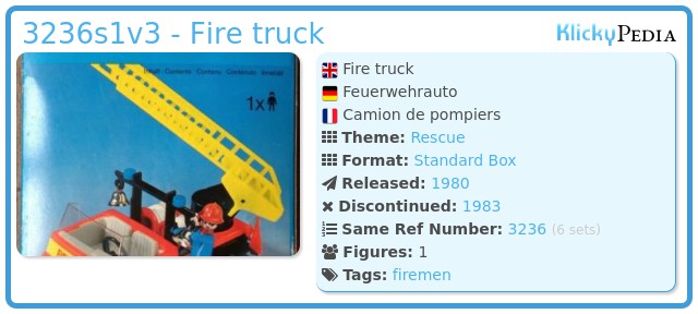 Playmobil 3236s1v3 - Fire truck