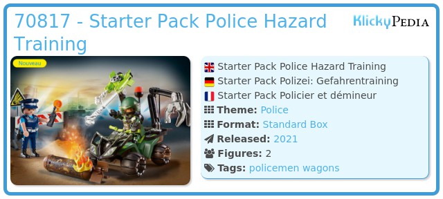 Playmobil 70817 - Starter Pack Police Hazard Training