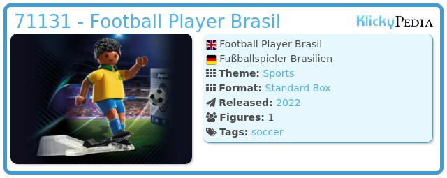 Playmobil 71131 - Football Player Brasil