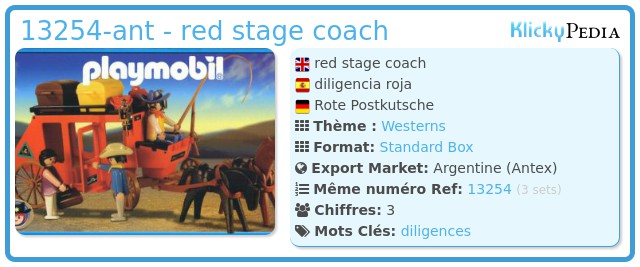 Playmobil 13254-ant - red stage coach