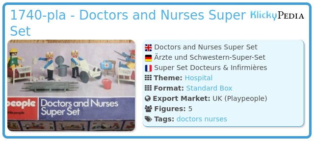 Playmobil 1740-pla - Doctors and Nurses Super Set