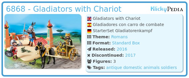 Playmobil 6868 - Gladiators with Chariot