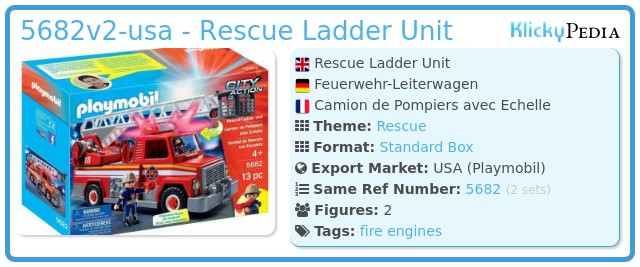 Playmobil 5682v2-usa - Rescue Ladder Unit