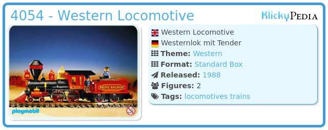Playmobil 4054 - Western Locomotive
