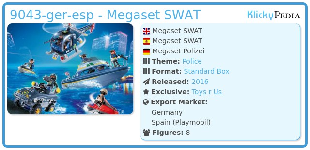 Playmobil 9043-ger-esp - Megaset SWAT