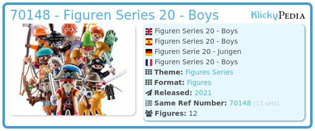 Playmobil Figures Serie 20 BoysSet 70148Pirat zum Piratenschiff 