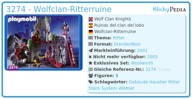 Playmobil 3274 - Wolfclan-Ritterruine