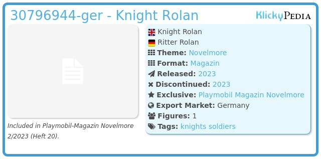 Playmobil 30796944-ger - Knight Rolan