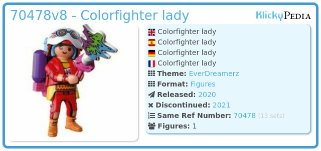 Playmobil 70478v8 - Colorfighter lady