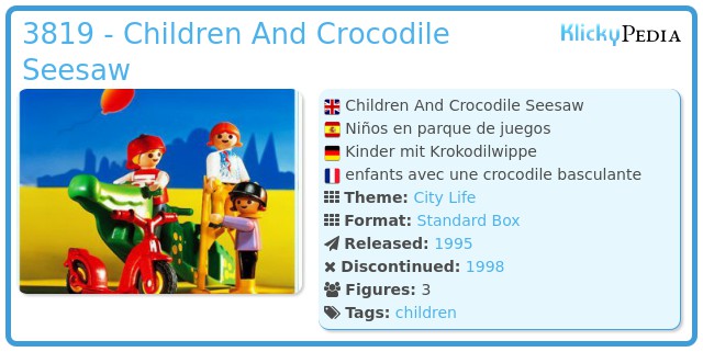 Playmobil 3819 - Children And Crocodile Seesaw