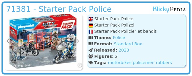 Playmobil 71381 - Starter Pack Police