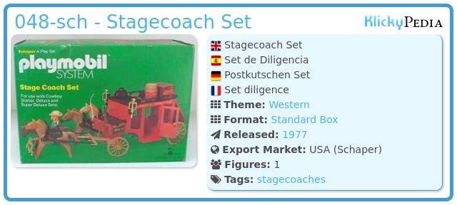 Playmobil 048-sch - Stagecoach Set