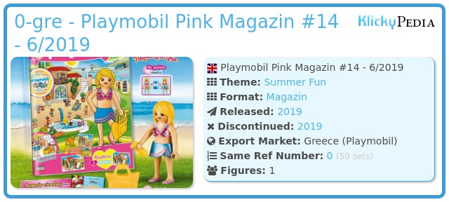 Playmobil 0-gre - Playmobil Pink Magazin #14 - 6/2019
